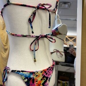 Zaful Multicolor Tie-Dye Bikini